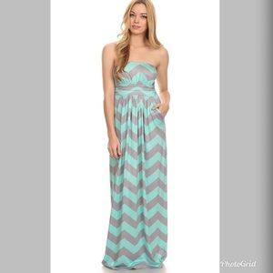 NEW Chevron Printed - Summer Maxi Dress